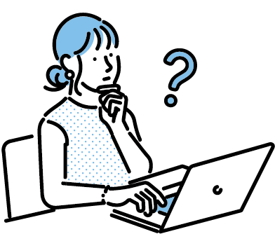 パソコンを使う女性イラスト